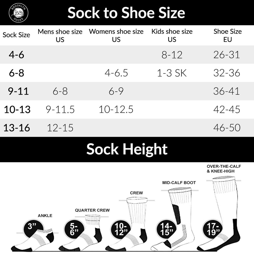 Brooklyn Socks seis pares apilados subrayando ahorro y reposición práctica