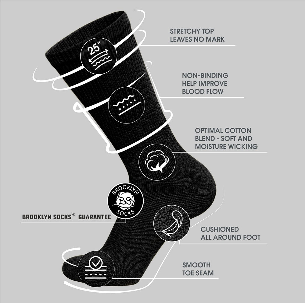 Brooklyn Socks primer plano de tejido de algodón y confort