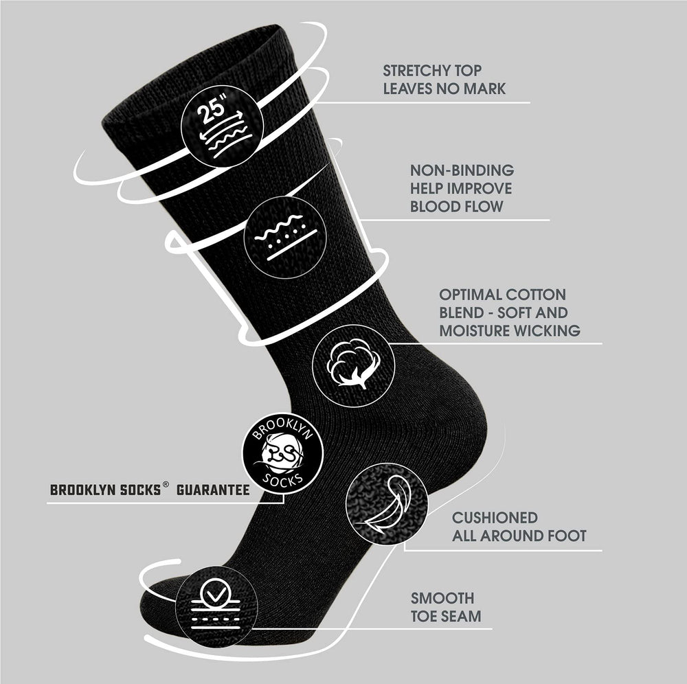 Brooklyn Socks primer plano del tejido de algodón que muestra transpirabilidad y suavidad