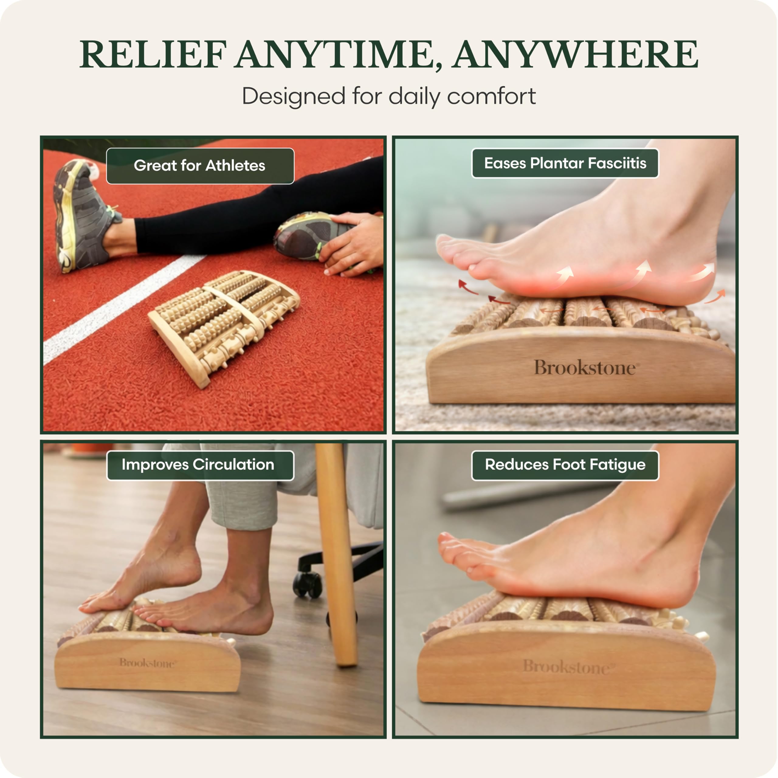 Brookstone unión y acabado de madera para tacto natural y resistencia
