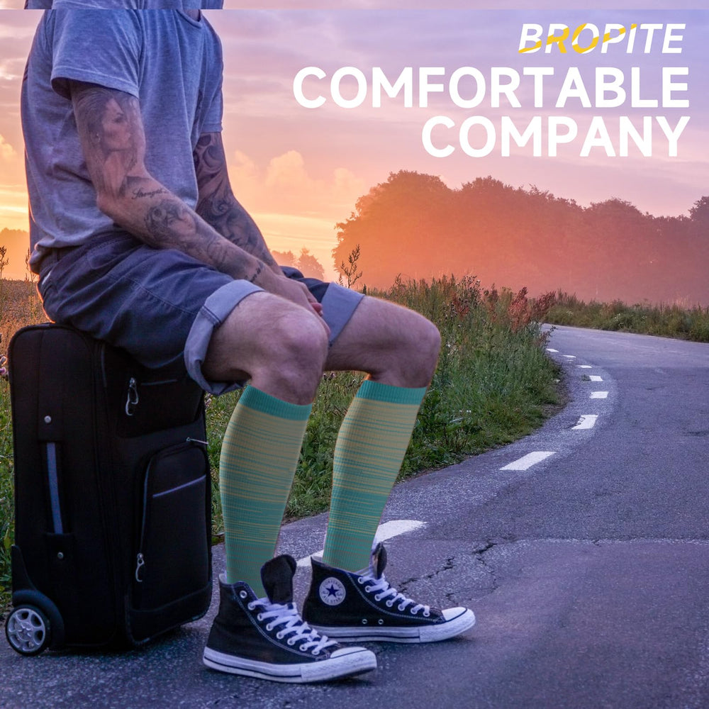 bropite estilo de vida con persona caminando y soporte durante actividad