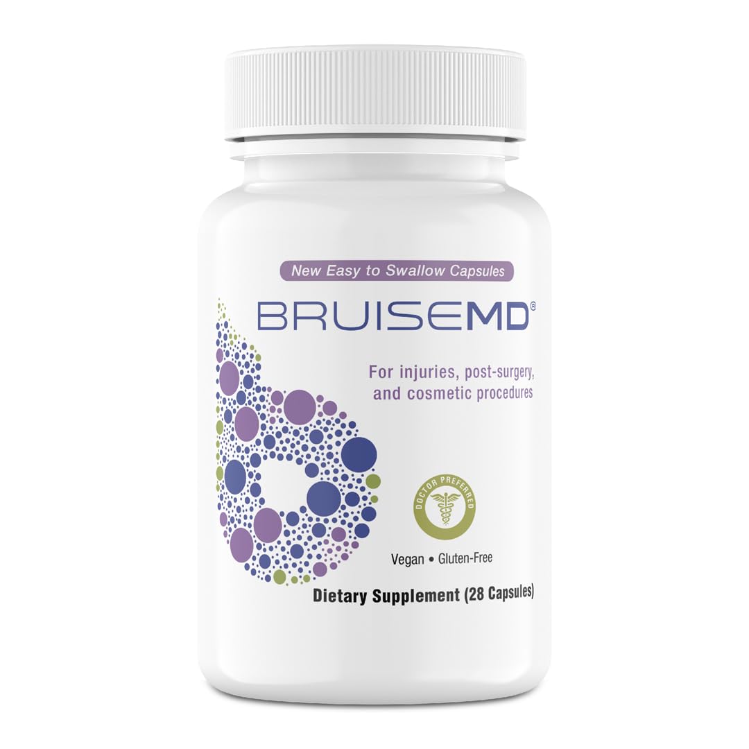 BruiseMD frontal del empaque mostrando la fórmula para recuperación rápida