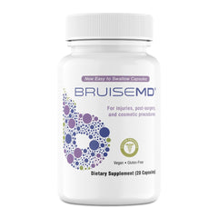 BruiseMD frontal del empaque mostrando la fórmula para recuperación rápida
