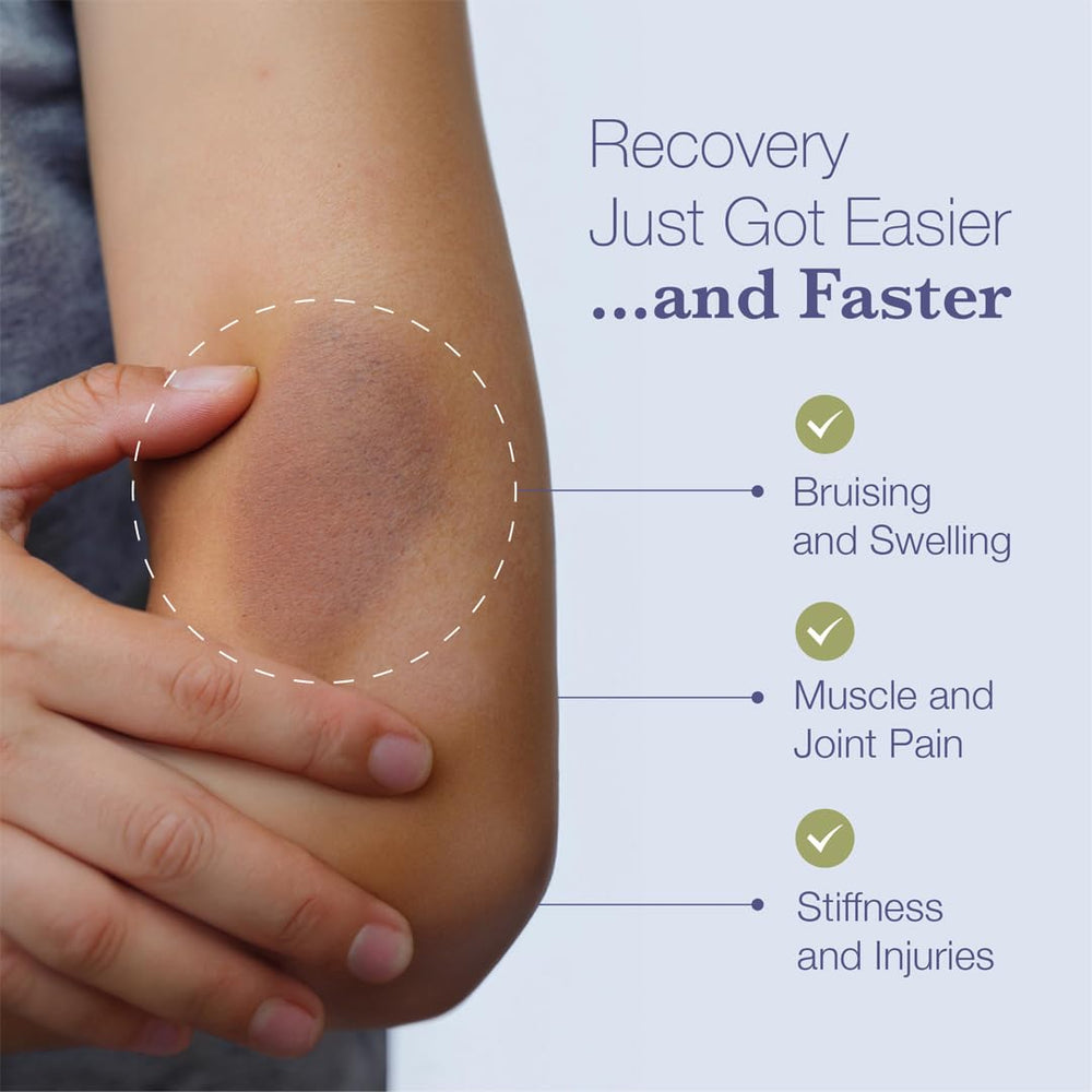 BruiseMD lista de ingredientes naturales con vitaminas y extractos beneficiosos