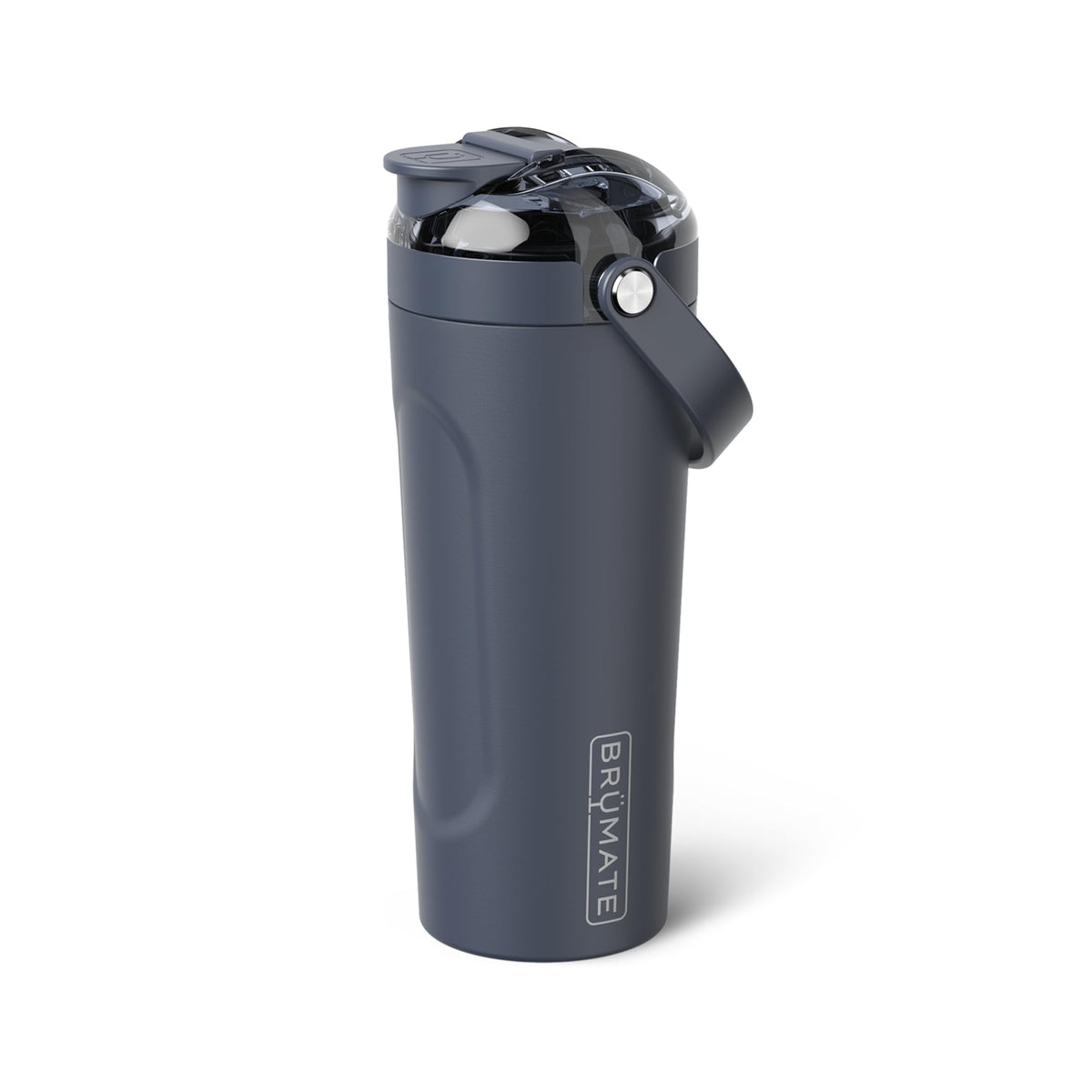 BrüMate MultiShaker frontal Nightfall Blue mostrando diseño y acabado premium