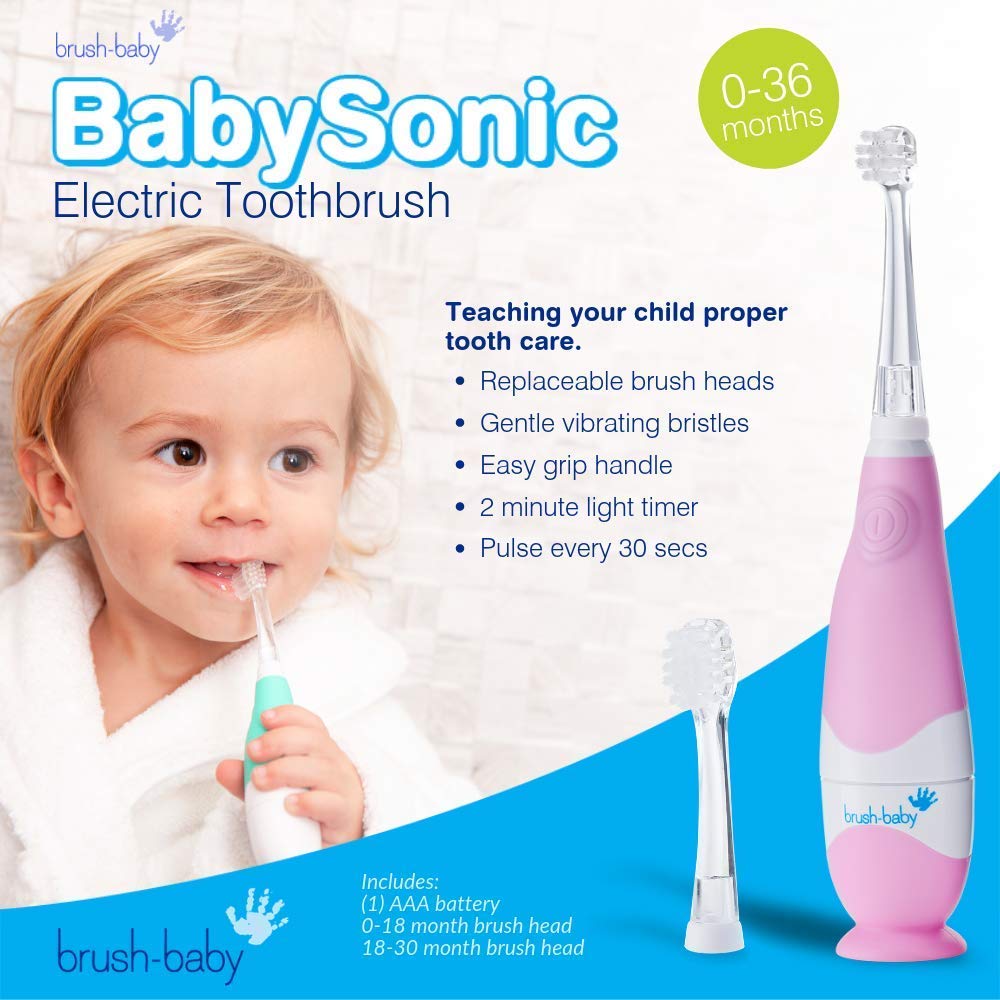 brush-baby cabezal iluminado BabySonic mostrando luz atractiva para niños