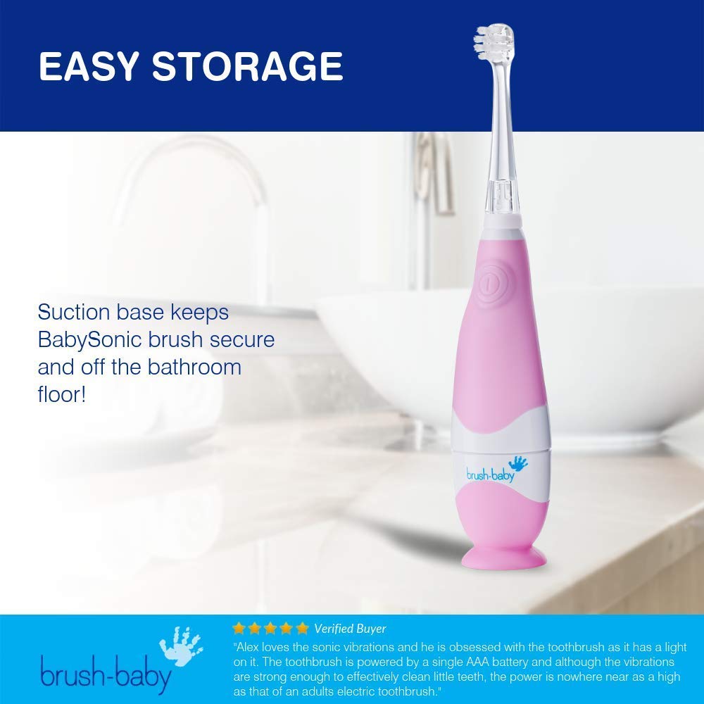 brush-baby BabySonic junto a objeto cotidiano para comparar tamaño