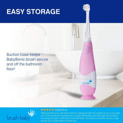 brush-baby BabySonic junto a objeto cotidiano para comparar tamaño