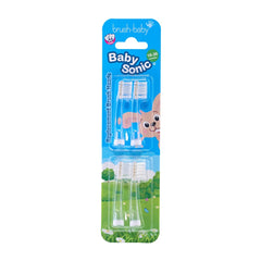 brush-baby vista frontal del cabezal mostrando forma y tamaño seguro