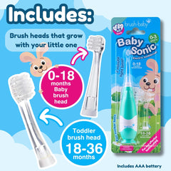 brush-baby luz LED encendida mostrando mejor visibilidad y precisión