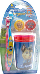 Brush Buddies set dentro de maleta listo para viaje y mantener higiene fuera de casa