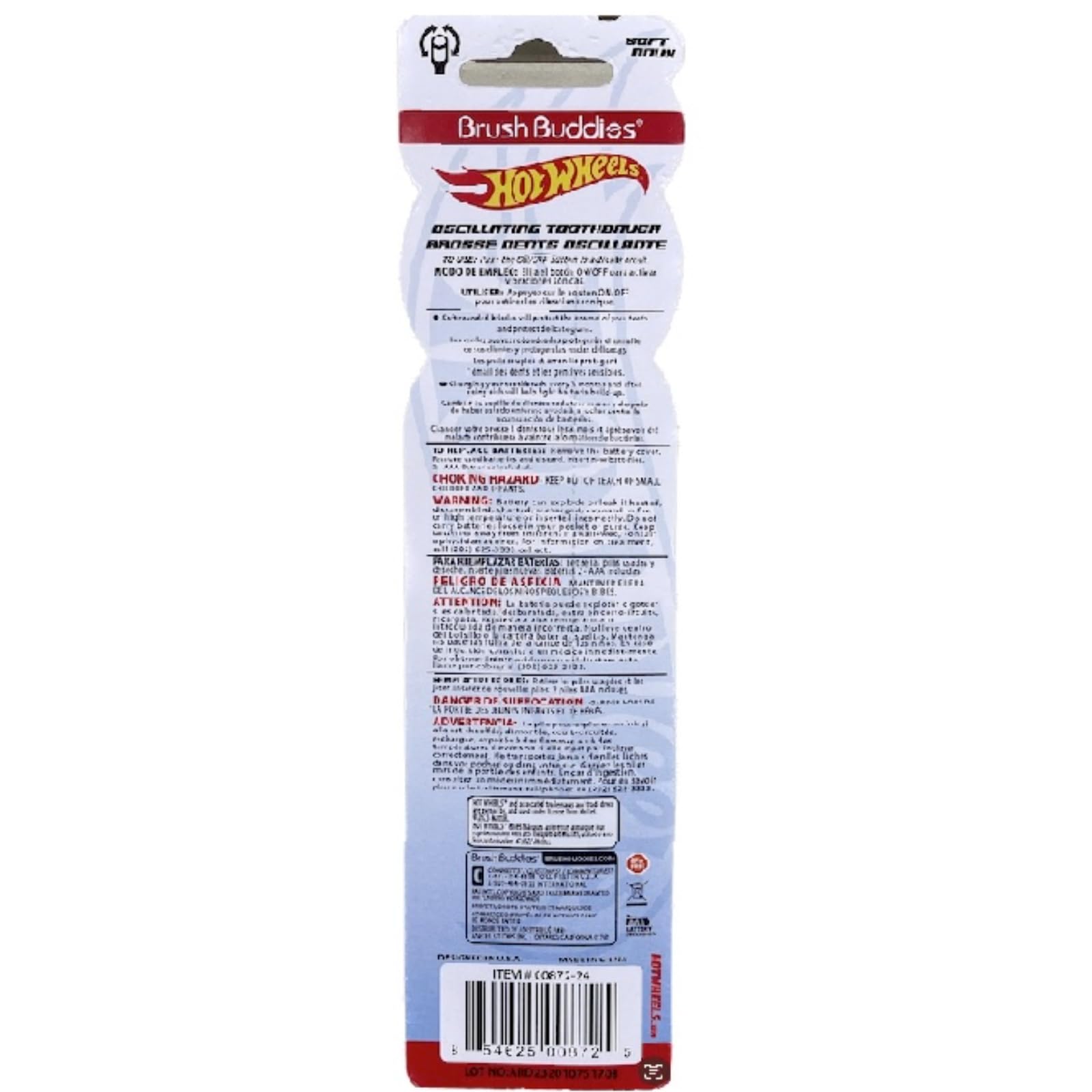 Brush Buddies cepillo Hot Wheels con estuche compacto ideal para viajes