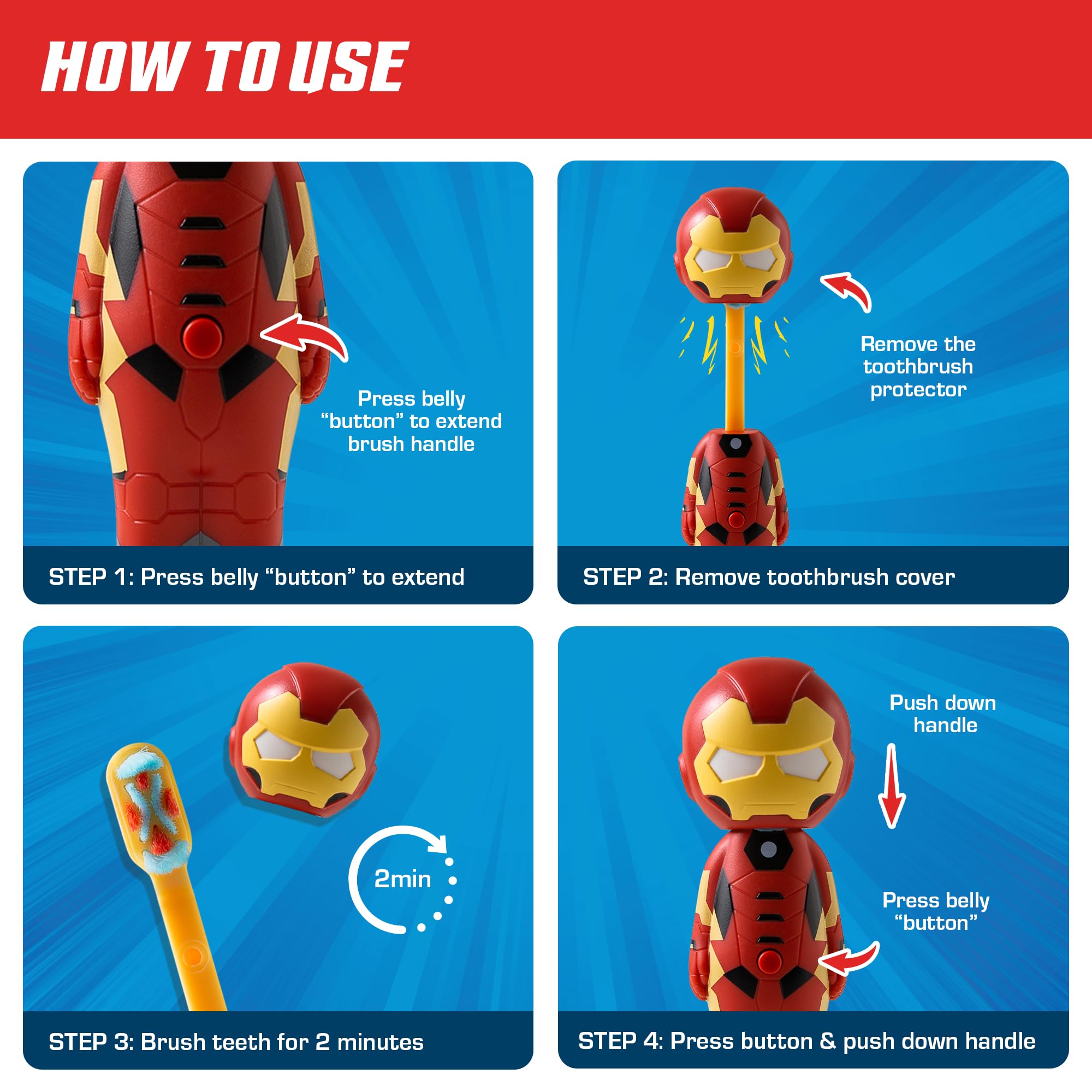 Brush Buddies comparación de tamaño ideal para bocas infantiles