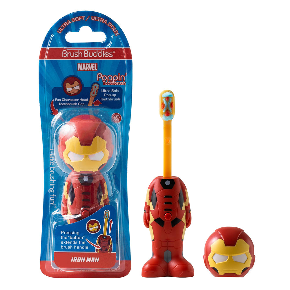Brush Buddies cepillo Iron Man frente mostrando diseño atractivo