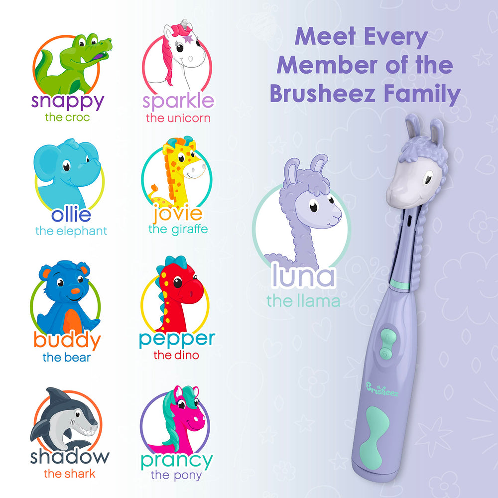 Brusheez protector temático de llama que mantiene la cabeza limpia