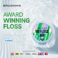 Brushmo BB Floss Air primer plano de filamentos expandidos mostrando suavidad y eficacia