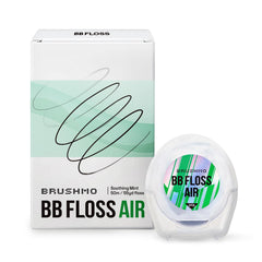 Brushmo BB Floss Air vista frontal del envase, diseño claro y limpio que inspira confianza