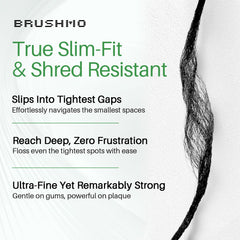 Brushmo BB Floss Air textura del recubrimiento vegetal, deslizamiento suave y protección de encías