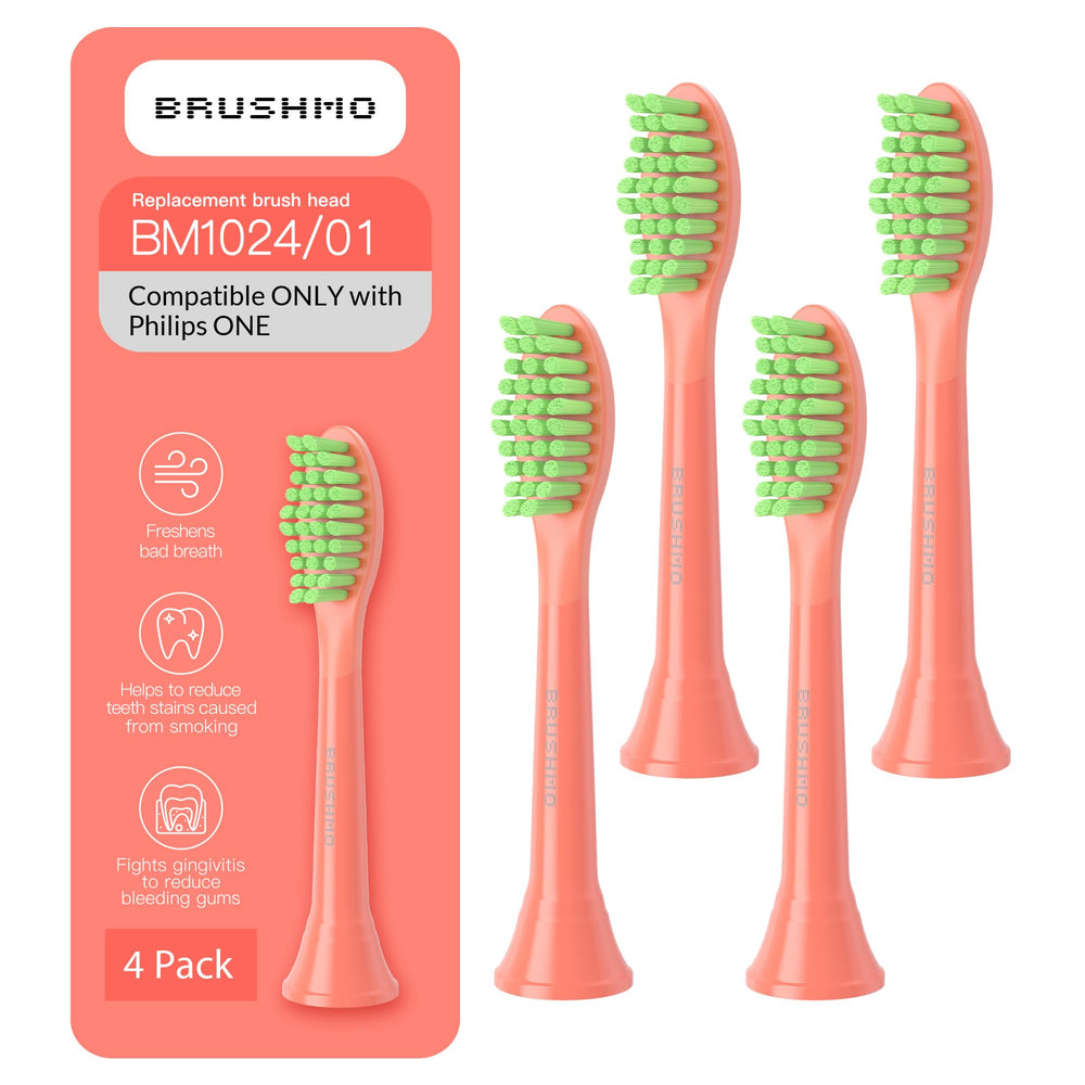 Brushmo cabezal frontal Miami Coral mostrando ajuste seguro y diseño eficaz
