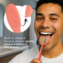 Brushmo cabezal montado en mango Philips One demostrando compatibilidad y confort