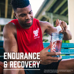 BSN bebida AMINOx sabor sandía servida fría, refrescante y sin azúcar