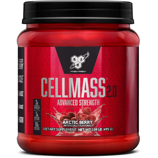 BSN Cellmass envase frontal Arctic Berry, presentación clara y profesional