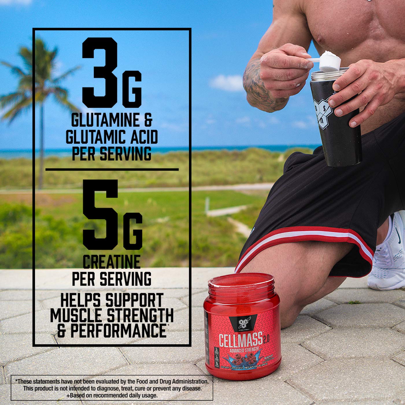 BSN Cellmass etiqueta de ingredientes, BSN revela composición y beneficios