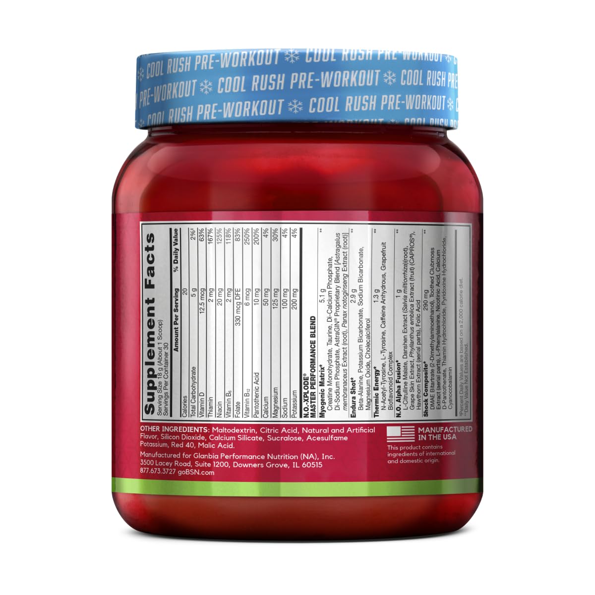 BSN etiqueta y tabla nutricional, transparencia de ingredientes y dosis