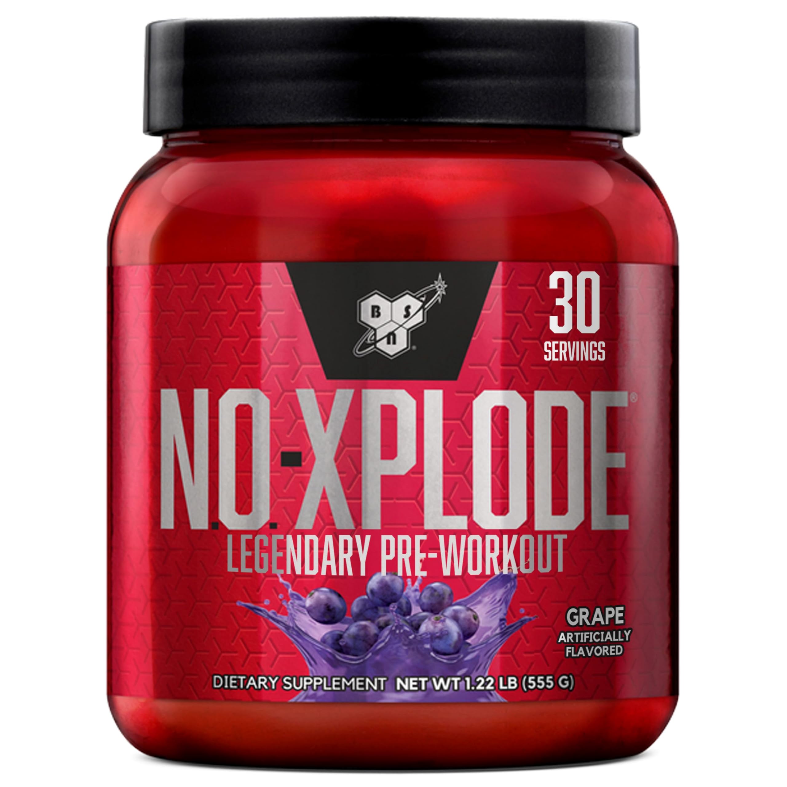 BSN envase frontal de N.O.-XPLODE mostrando etiqueta y beneficio energético