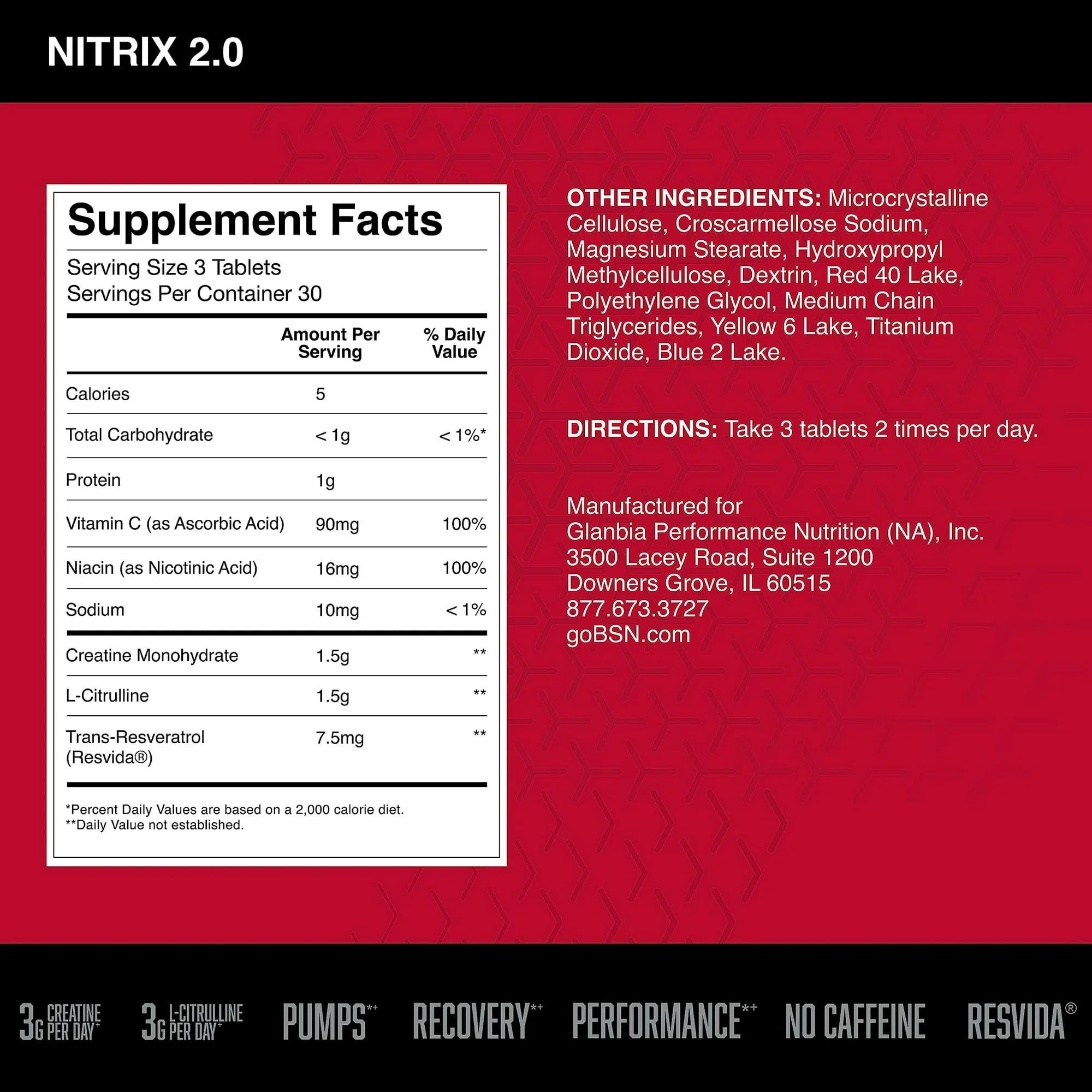BSN Nitrix 2.0 tabletas en mano para dosificación fácil y control de la ingesta