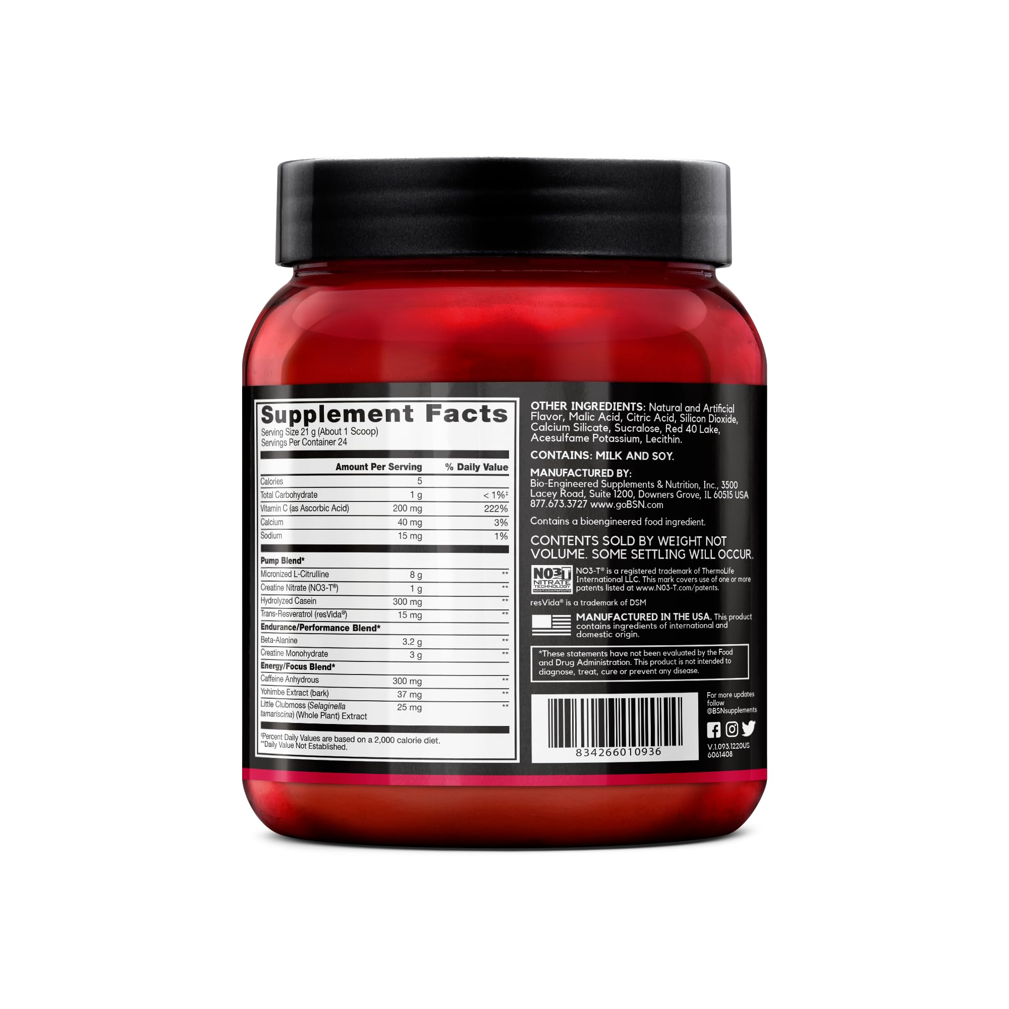 BSN atleta tomando pre-entreno antes del calentamiento, energía inmediata