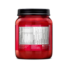 BSN tapa abierta vertiendo polvo, práctico para prepararlo rápido