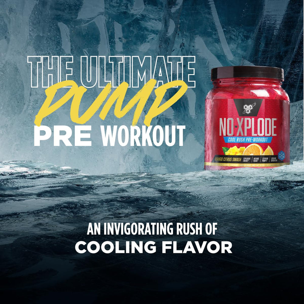 BSN bebida mezclada en vaso antes del entrenamiento para energía inmediata
