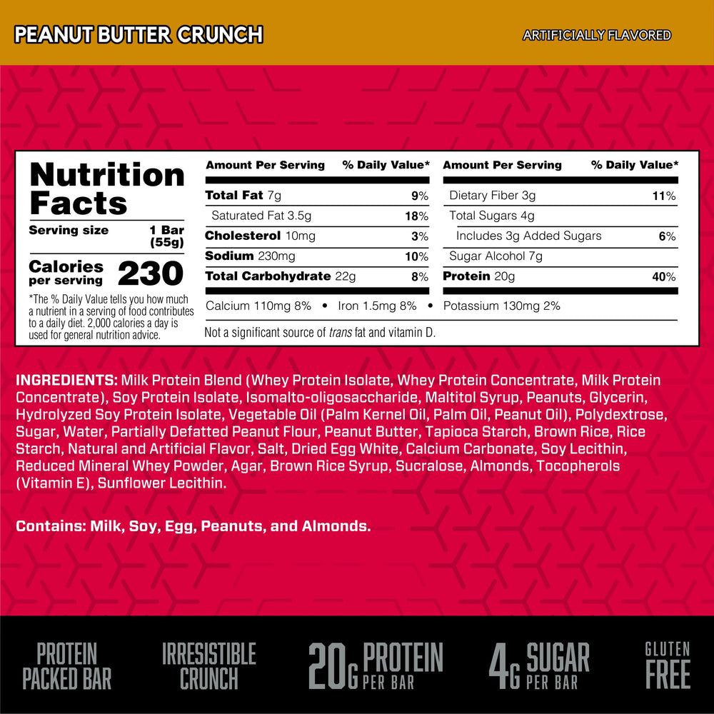 Barra BSN Protein Crisp Bar en mano para comparar tamaño y facilidad de transporte