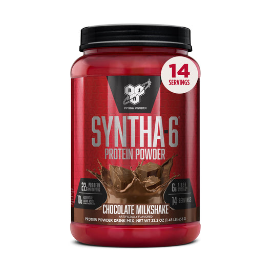 BSN envase frontal Chocolate Milkshake, visibilidad del etiquetado y beneficio de sabor