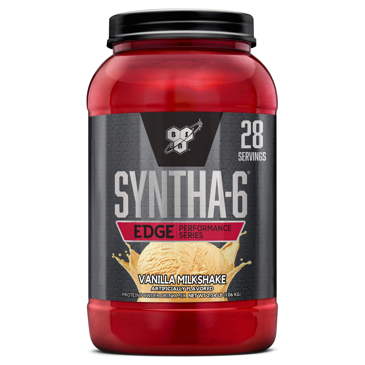 BSN envase frontal Vainilla Milkshake mostrando etiqueta y beneficio proteico