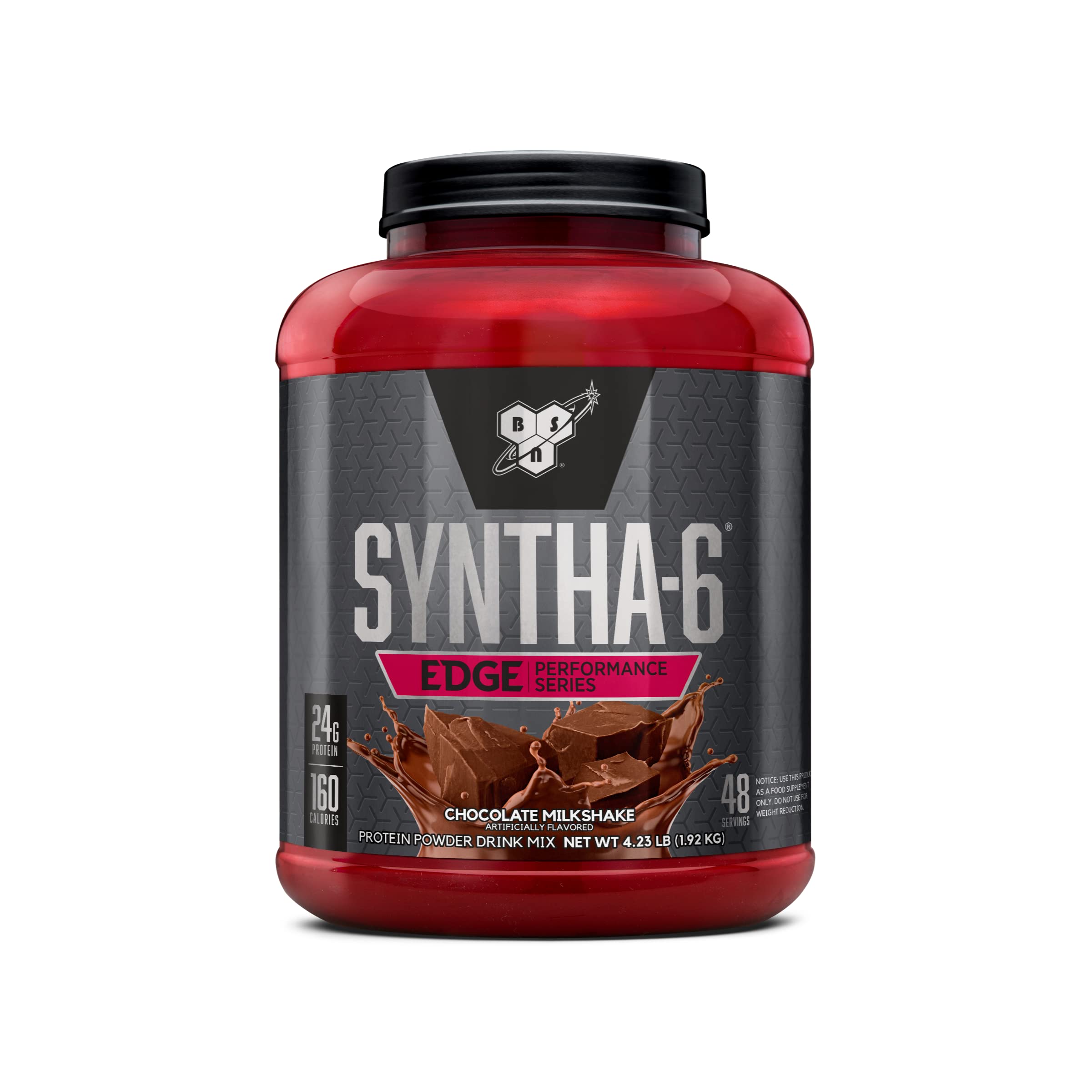 BSN SYNTHA-6 Edge tarro frontal con etiqueta clara y diseño atractivo
