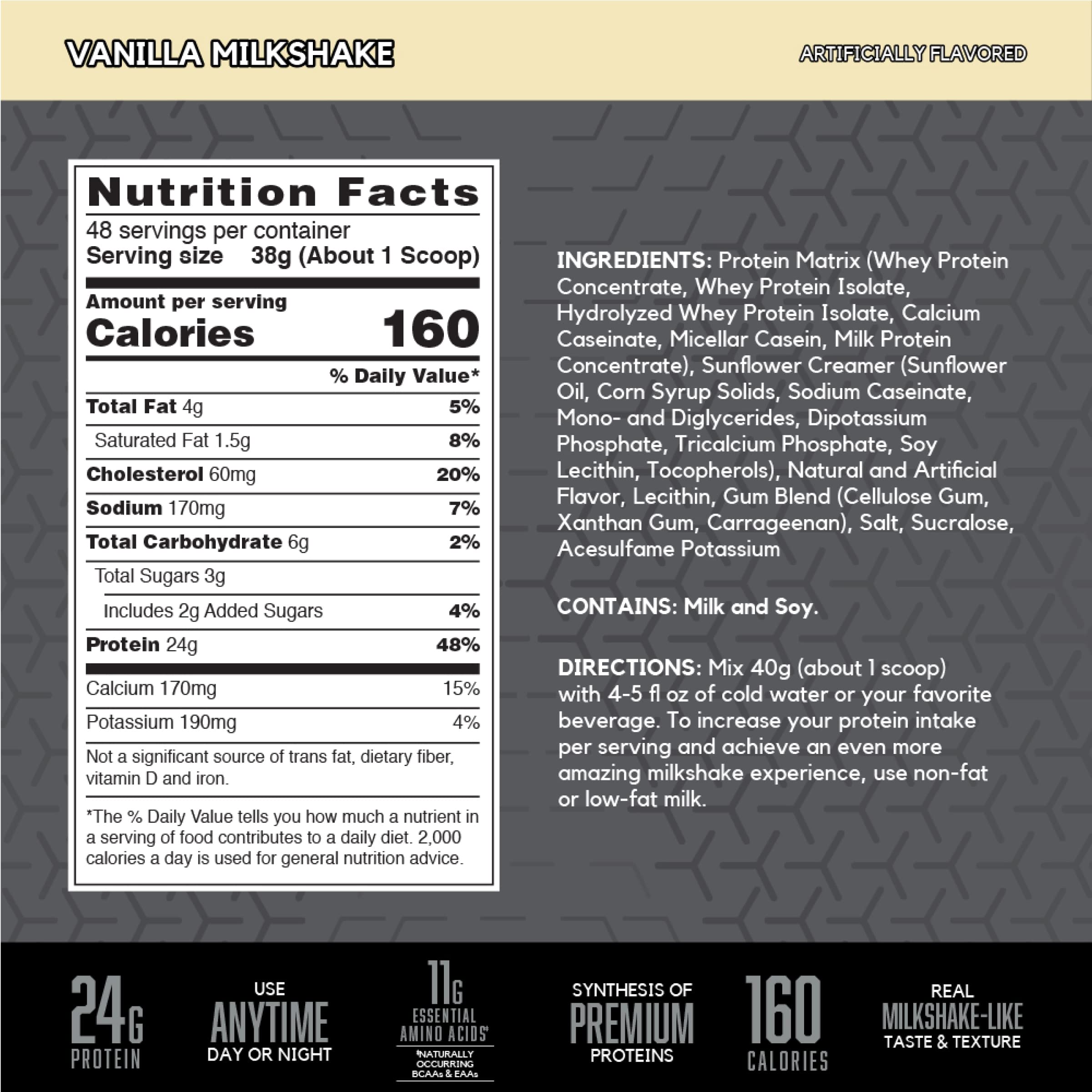 BSN detalle de tapa y etiqueta Syntha-6 Edge que facilita almacenamiento