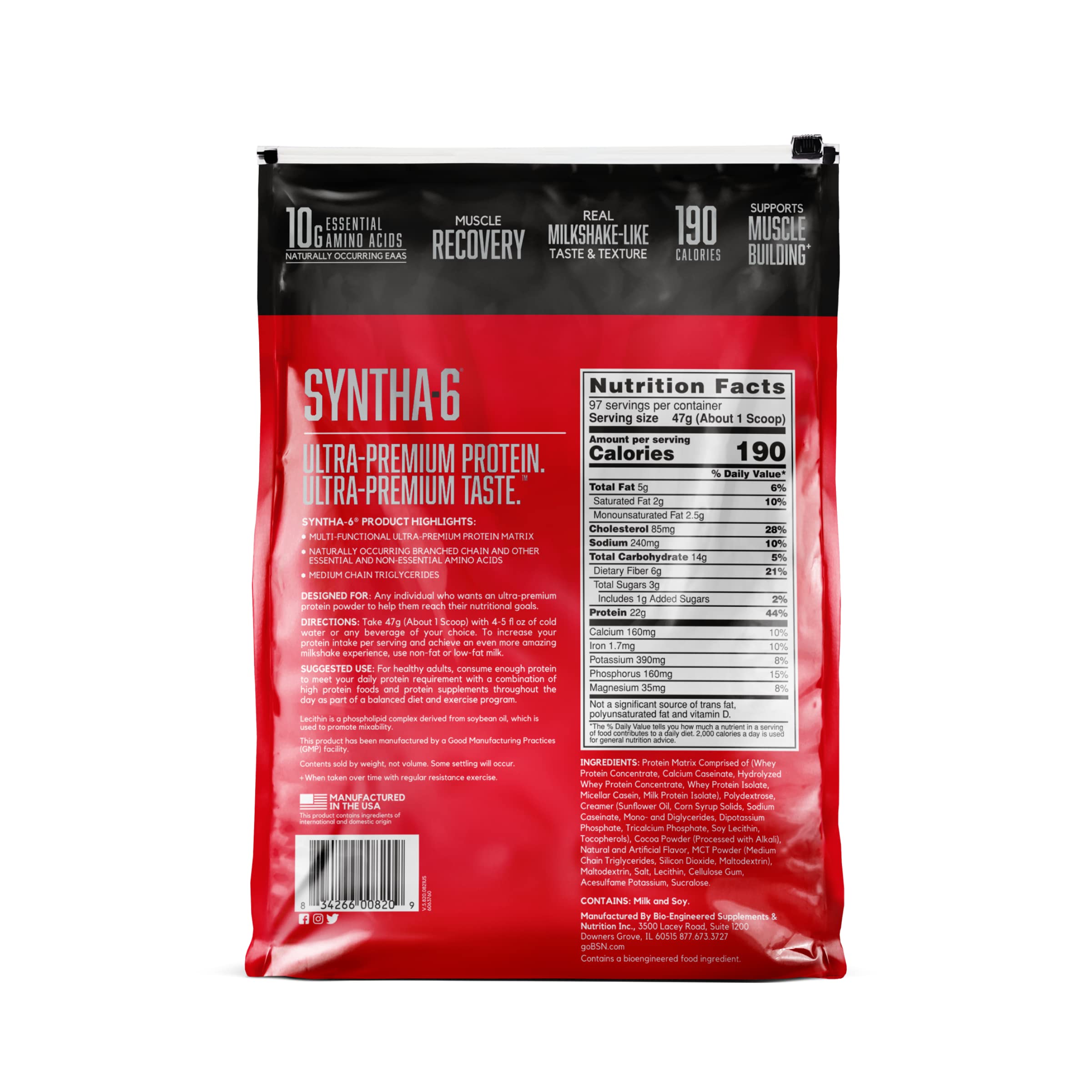 BSN lista de ingredientes y aminoácidos esenciales