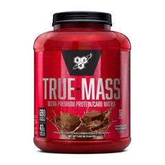 BSN True-Mass envase frontal mostrando contenido y marca para identificación rápida