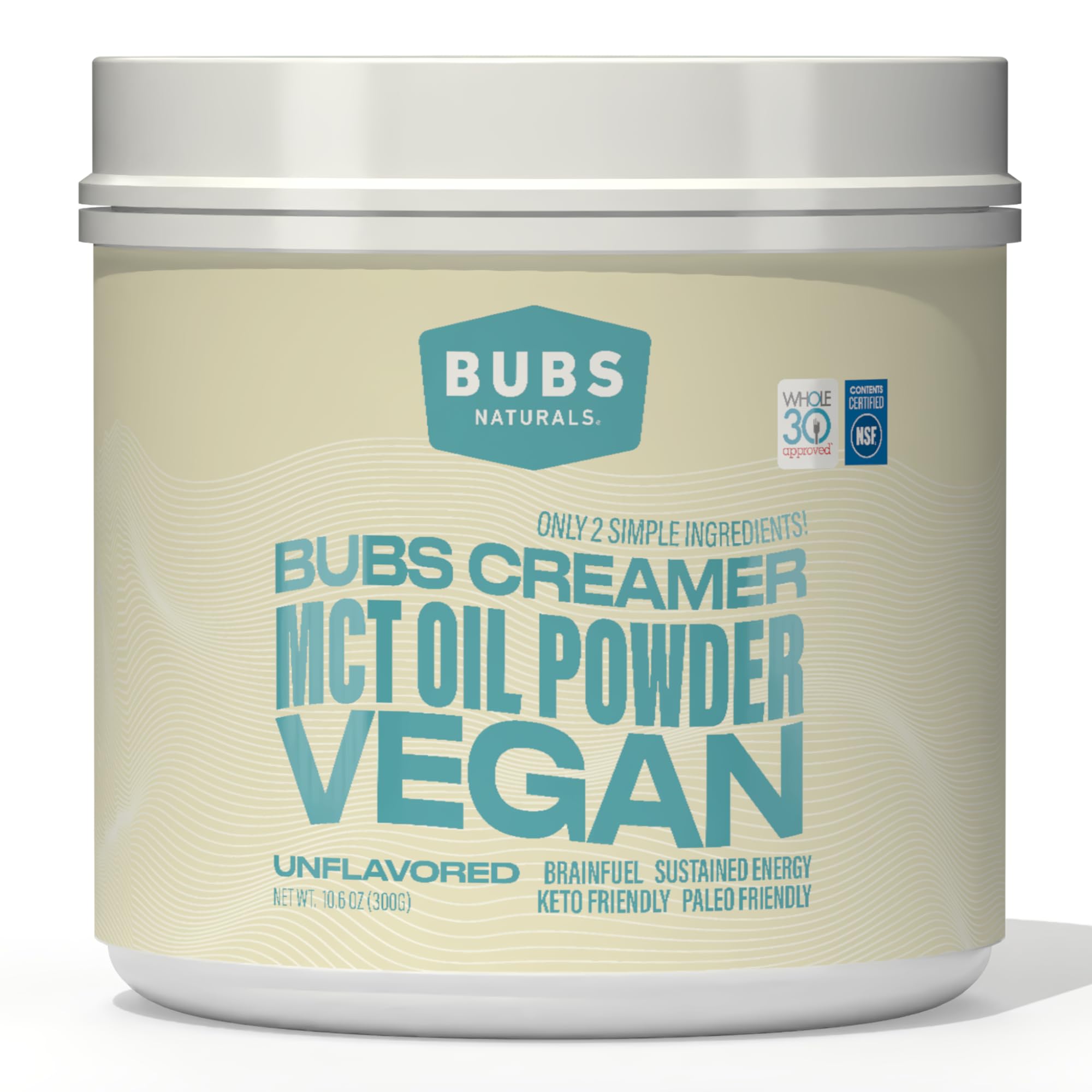BUBS Naturals empaque frontal mostrando tamaño y marca, ideal para identificar producto