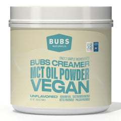 BUBS Naturals empaque frontal mostrando tamaño y marca, ideal para identificar producto