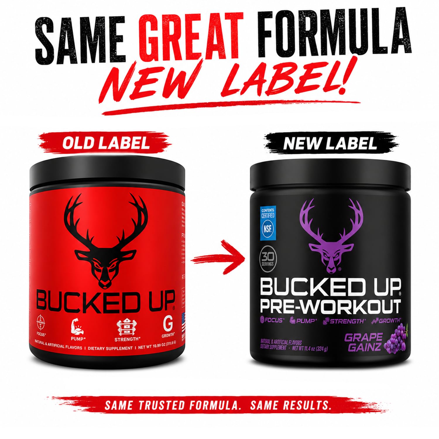 Bucked Up preparado en vaso listo para beber con aumento de energía