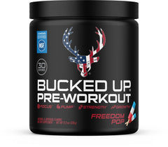 Bucked Up envase frontal mostrando diseño y claridad de ingredientes