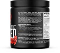 Bucked Up etiqueta con tabla nutricional y lista de ingredientes