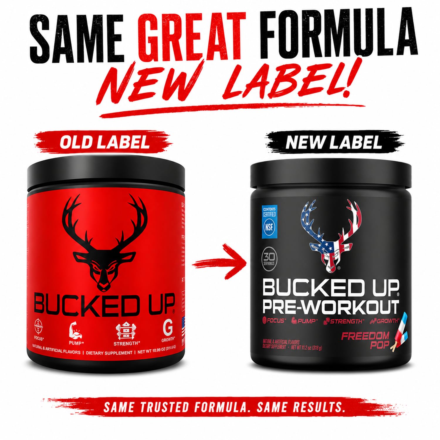 Bucked Up vaso preparado antes del entreno para energía inmediata
