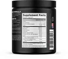 Bucked Up etiqueta nutricional legible que muestra ingredientes y dosificación