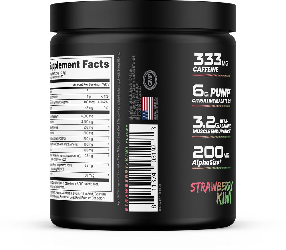 Bucked Up detalle del sabor Fresa Kiwi enfatizando sabor agradable