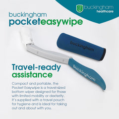 Buckingham Pocket Easywipe plegado dentro de un bolsillo para transporte fácil