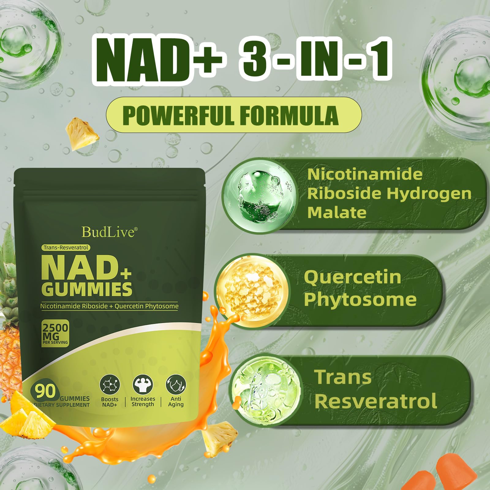 BudLive imagen de textura que muestra gominola liposomal y facilidad de masticar